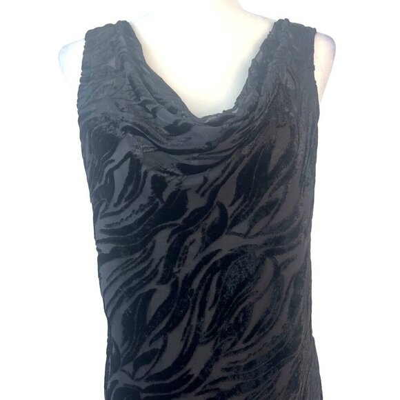 Joseph Ribkoff Creations Vintage Evening Dress Velvet Detail Midi Size MED - Picture 4 of 8